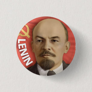 Bóton Redondo 2.54cm Botão de "LENIN"
