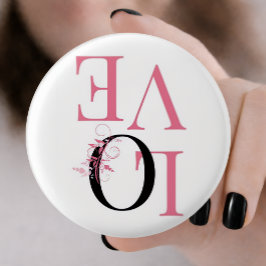 Bóton Redondo 2.54cm Botão de Love Pin — Presente do Dia dos Namorados 