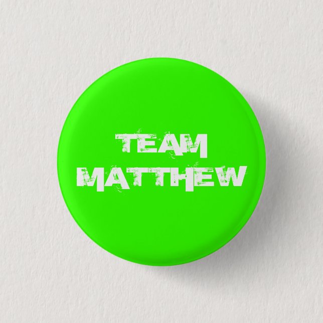 Bóton Redondo 2.54cm Botão de MATTHEW da EQUIPE (Frente)