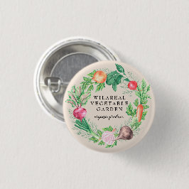 Bóton Redondo 2.54cm botão de monograma de fazenda orgânica de horta