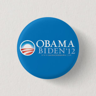 Bóton Redondo 2.54cm Botão de Obama 2012