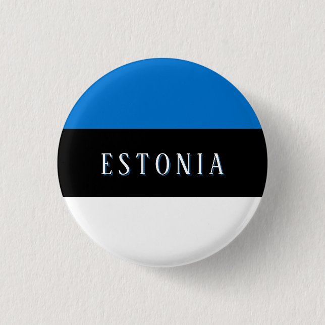 Bóton Redondo 2.54cm Botão de Perfeito com a Bandeira da Estônia (com t (Frente)