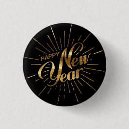 Bóton Redondo 2.54cm Botão de Pin do Ano Novo Clássico 2026