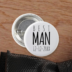 Bóton Redondo 2.54cm Botão de Pin do Partido da Noiva do Melhor Homem