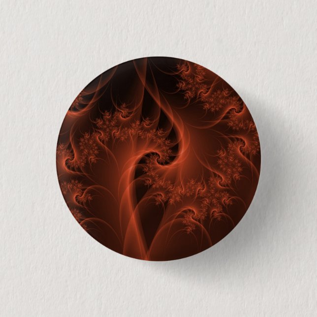 Bóton Redondo 2.54cm Botão de Pinback do Torção Laranja de Queima (Frente)