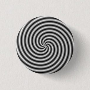 Bóton Redondo 2.54cm Botão de Pinback o redemoinho em preto e branco