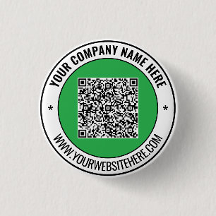 Bóton Redondo 2.54cm Botão de QR Code de Negócios Promocionais Personal