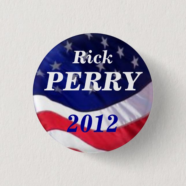 Bóton Redondo 2.54cm Botão de Rick Perry 2012 (Frente)