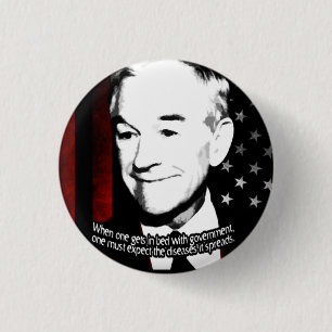 Bóton Redondo 2.54cm Botão de Ron Paul