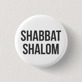 Bóton Redondo 2.54cm Botão de Shabbat Shalom