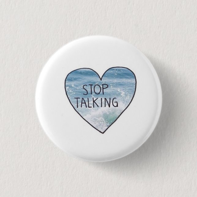 Bóton Redondo 2.54cm Botão de Silêncio (Frente)