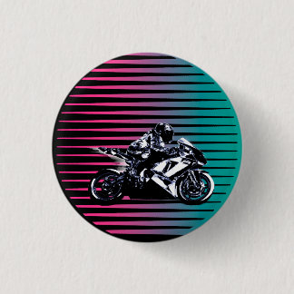 Bóton Redondo 2.54cm Botão de Vaporwave Moto