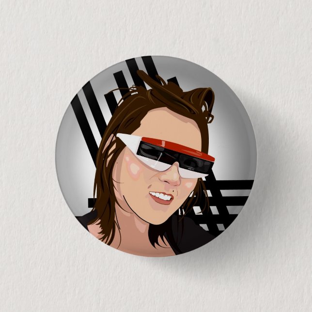 Bóton Redondo 2.54cm Botão de Wahnie (Frente)