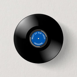 Bóton Redondo 2.54cm Botão Design do álbum do Vinyl Record
