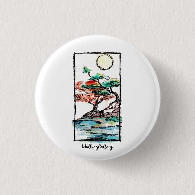 Bóton Redondo 2.54cm Botão Dia (Frente)