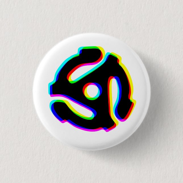 Bóton Redondo 2.54cm Botão do adaptador de gravação de 45 RPM (Frente)