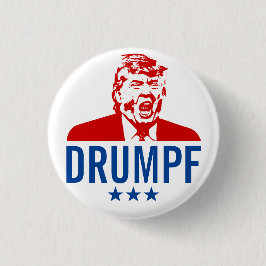 Bóton Redondo 2.54cm Botão do Anti-Trunfo: "DRUMPF "