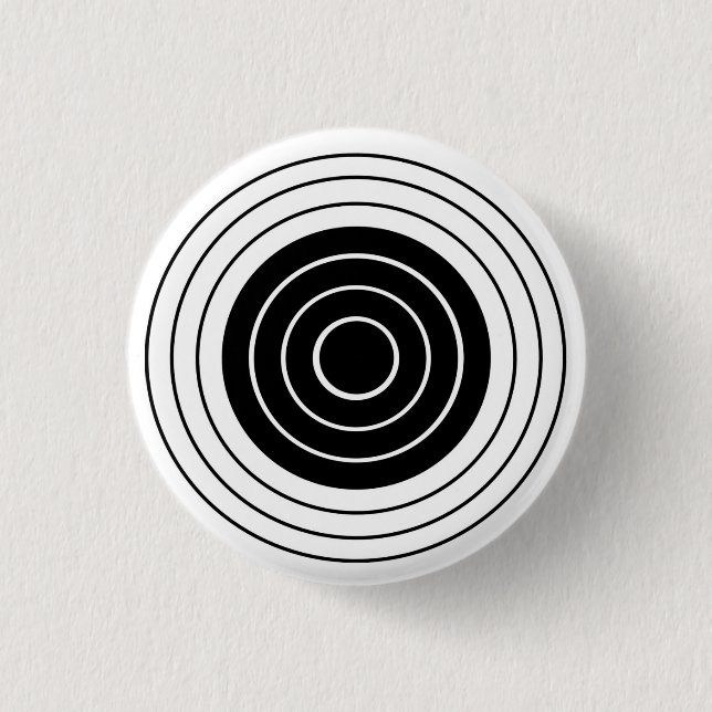 Bóton Redondo 2.54cm Botão do Bullseye (Frente)