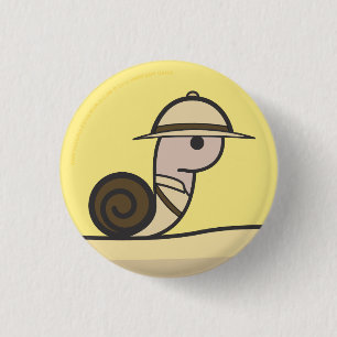 Bóton Redondo 2.54cm Botão do caracol do safari