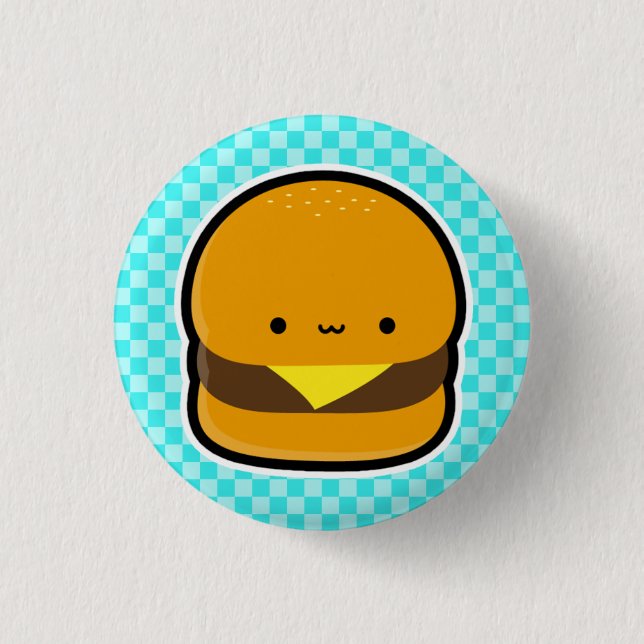 Bóton Redondo 2.54cm Botão do cheeseburger (Frente)