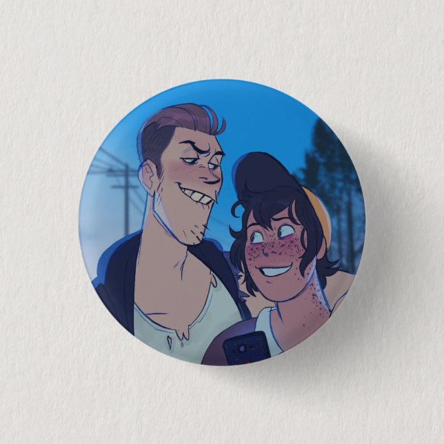 Bóton Redondo 2.54cm botão do crepúsculo do mitjo (Frente)