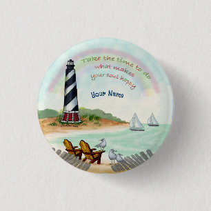 Bóton Redondo 2.54cm Botão do farol de destino