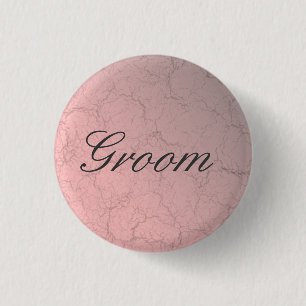 Bóton Redondo 2.54cm Botão do Groom Cinza Rosa