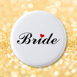 Bóton Redondo 2.54cm Botão do Pino da Festa de solteira Bridal do Casam<br><div class="desc">Bonito,  elegante,  divertido,  legal,  personalizado,  personalizado,  botão na moda redondo de pinback para a noiva para chá de panela,  festa de solteira,  festa de casamento.</div>