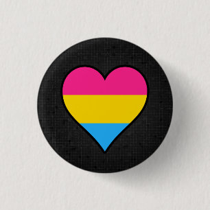Bóton Redondo 2.54cm Botão do preto da bandeira de Pansexuality