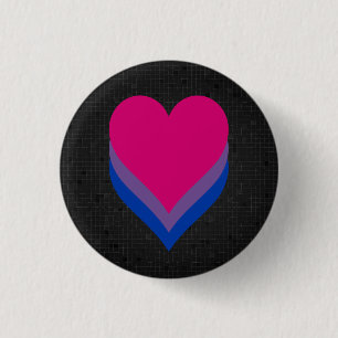 Bóton Redondo 2.54cm Botão do preto da bandeira do Bisexuality