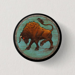 Bóton Redondo 2.54cm Botão do protetor de Viking - Auroch