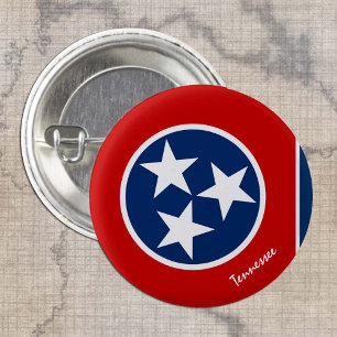 Bóton Redondo 2.54cm Botão do Tennessee, moda patriótica da Sinalizador