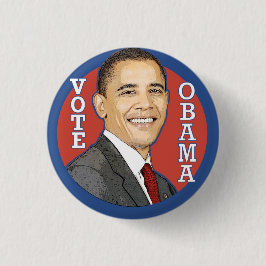 Bóton Redondo 2.54cm Botão do VOTO de Barack Obama