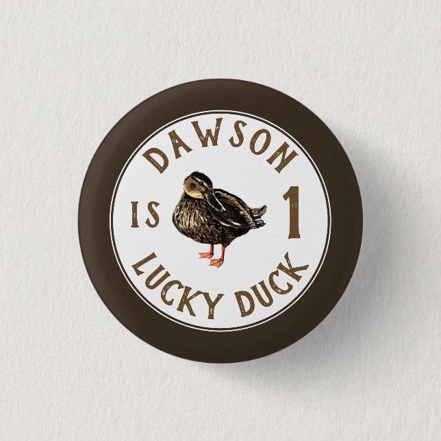 Bóton Redondo 2.54cm Botão Duck (Frente)