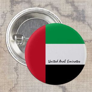 Bóton Redondo 2.54cm Botão Emirados Árabes Unidos, Bandeira Patriótica