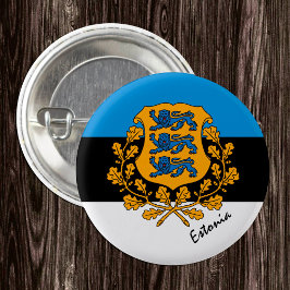 Bóton Redondo 2.54cm Botão Estônia, moda patriótica de bandeira estonia