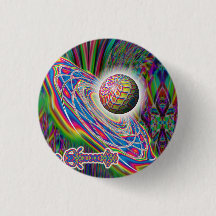 Botão estrangeiro da nave espacial