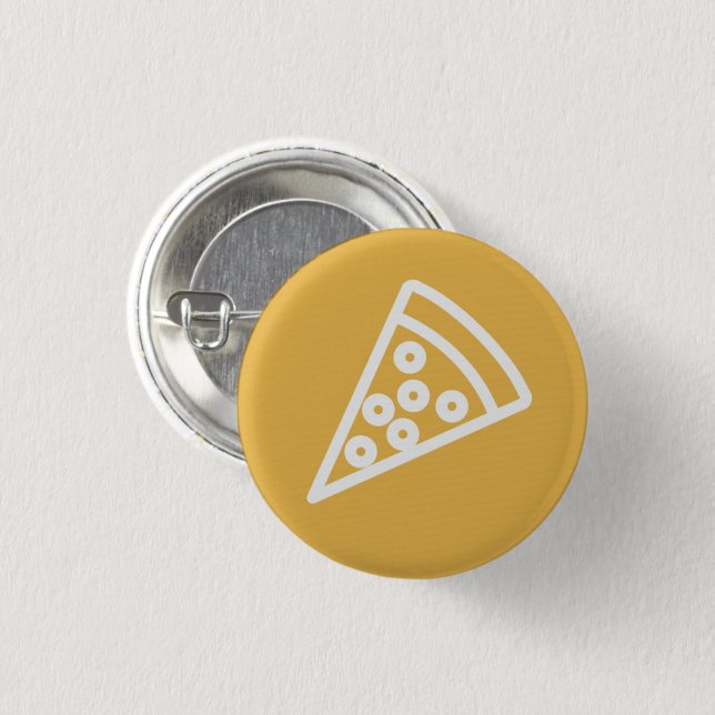 Bóton Redondo 2.54cm Botão Fatia de Pizza (Frente & Verso)