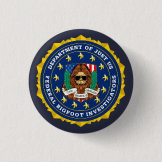 Bóton Redondo 2.54cm Botão FBI-Federal do investigador de Bigfoot