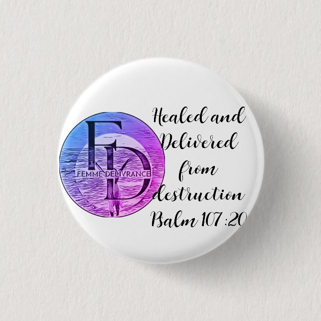 Bóton Redondo 2.54cm Botão FD (Frente)