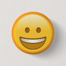 Bóton Redondo 2.54cm Botão feliz engraçado do emoji
