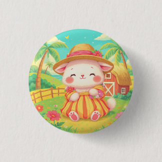 BÓTON REDONDO 2.54CM BOTÃO FELIZ KAWAII HAVAÍ