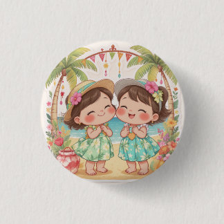 BÓTON REDONDO 2.54CM BOTÃO FELIZ KAWAII HAVAÍ