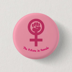 Bóton Redondo 2.54cm Botão feminista