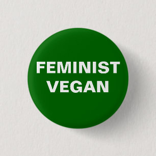 Bóton Redondo 2.54cm Botão feminista do Vegan