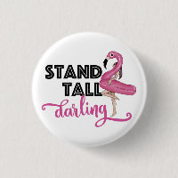 Botão Flamingo Cor-de-rosa Querido com suporte
