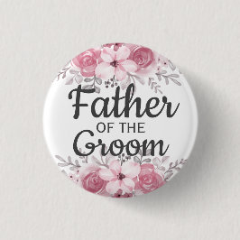 Bóton Redondo 2.54cm Botão Floral de Primavera do Pai do Noivo