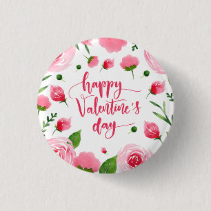 Bóton Redondo 2.54cm Botão floral elegante do Pin do feliz dia dos