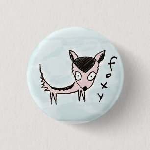 Bóton Redondo 2.54cm botão foxy