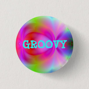 Bóton Redondo 2.54cm Botão Groovy